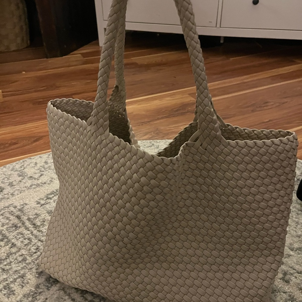 Moda Luxe Woven Tote - Taupe